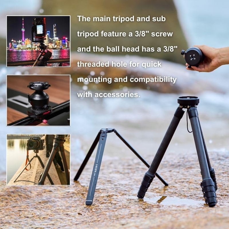 Heipi 3-in-1 Travel Tripod – Lightweight Carbon Fiber Tripod for Creators in Singapore