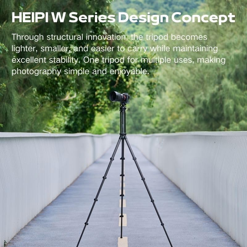 Heipi 3-in-1 Travel Tripod – Lightweight Carbon Fiber Tripod for Creators in Singapore