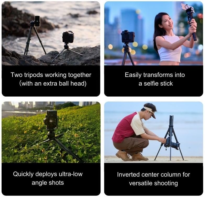 Heipi 3-in-1 Travel Tripod – Lightweight Carbon Fiber Tripod for Creators in Singapore