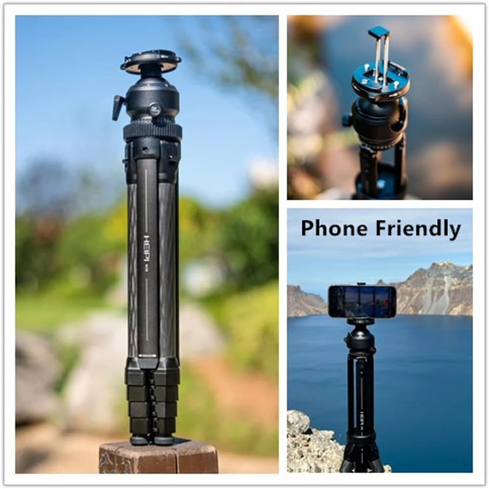 Heipi 3-in-1 Travel Tripod – Lightweight Carbon Fiber Tripod for Creators in Singapore