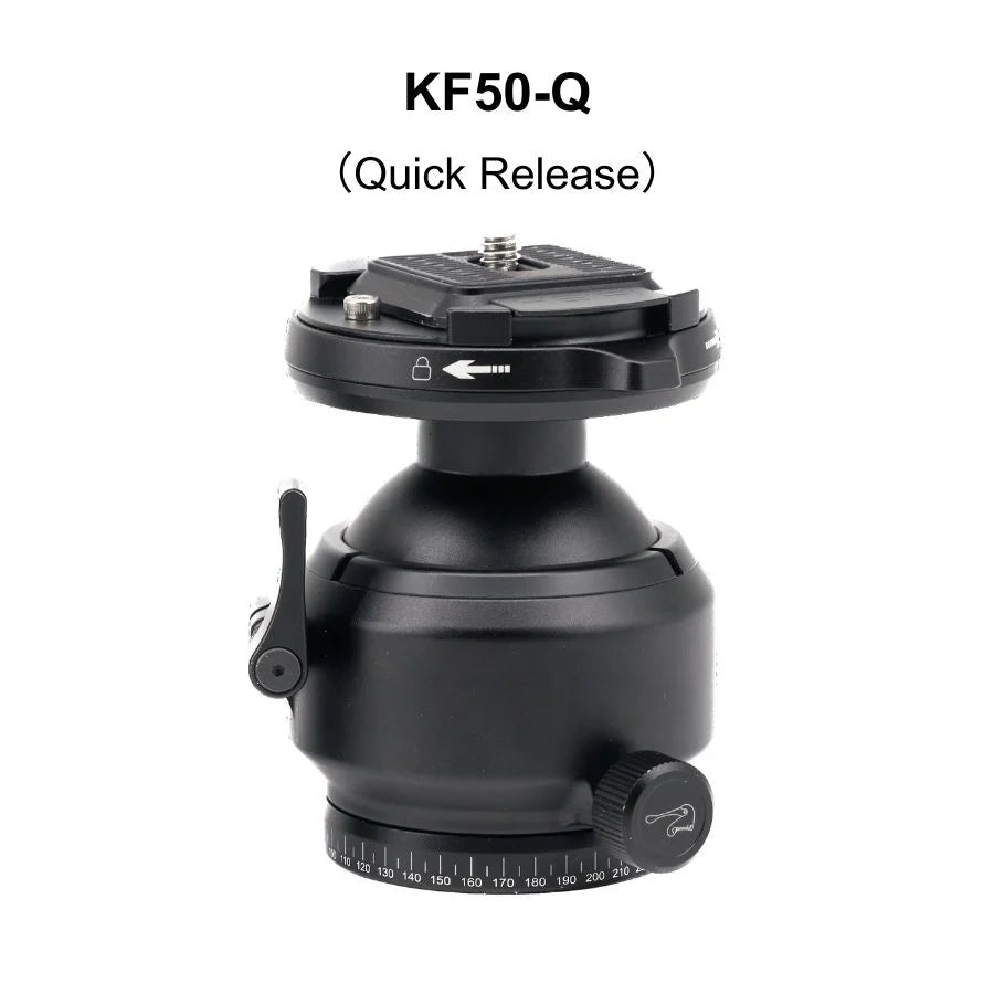 HEIPI KF50 ball head with built-in phone clip for smartphone filming